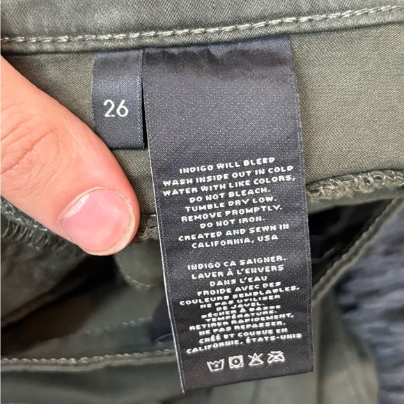 J brand revolve Miranda Zip Skinny in Caledon green pants Jean size 26 - Picture 14 of 16